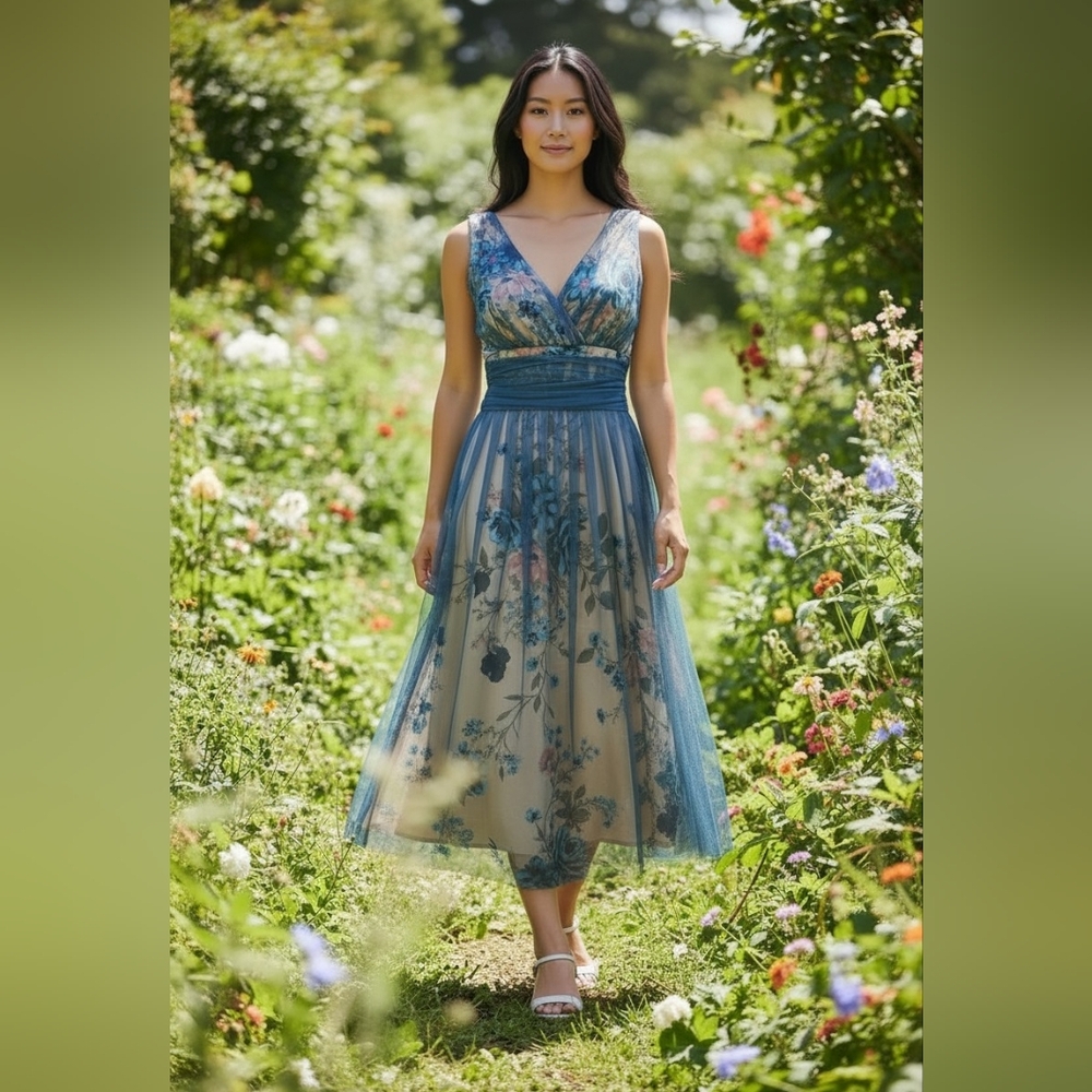 COAST Blue Floral Easter Dress